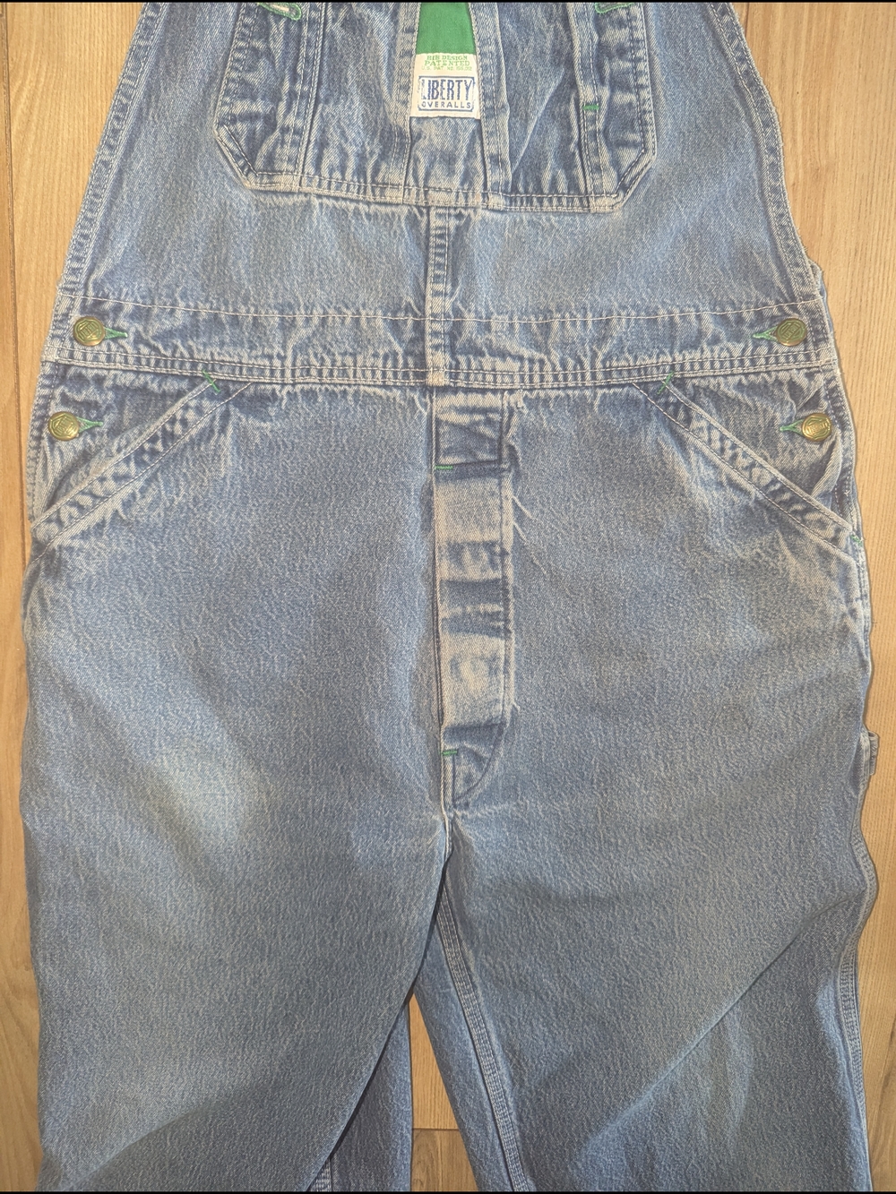Liberty Light Blue Relaxed Men’s Vintage Denim Overalls Make Offer! - Picture 3 of 7